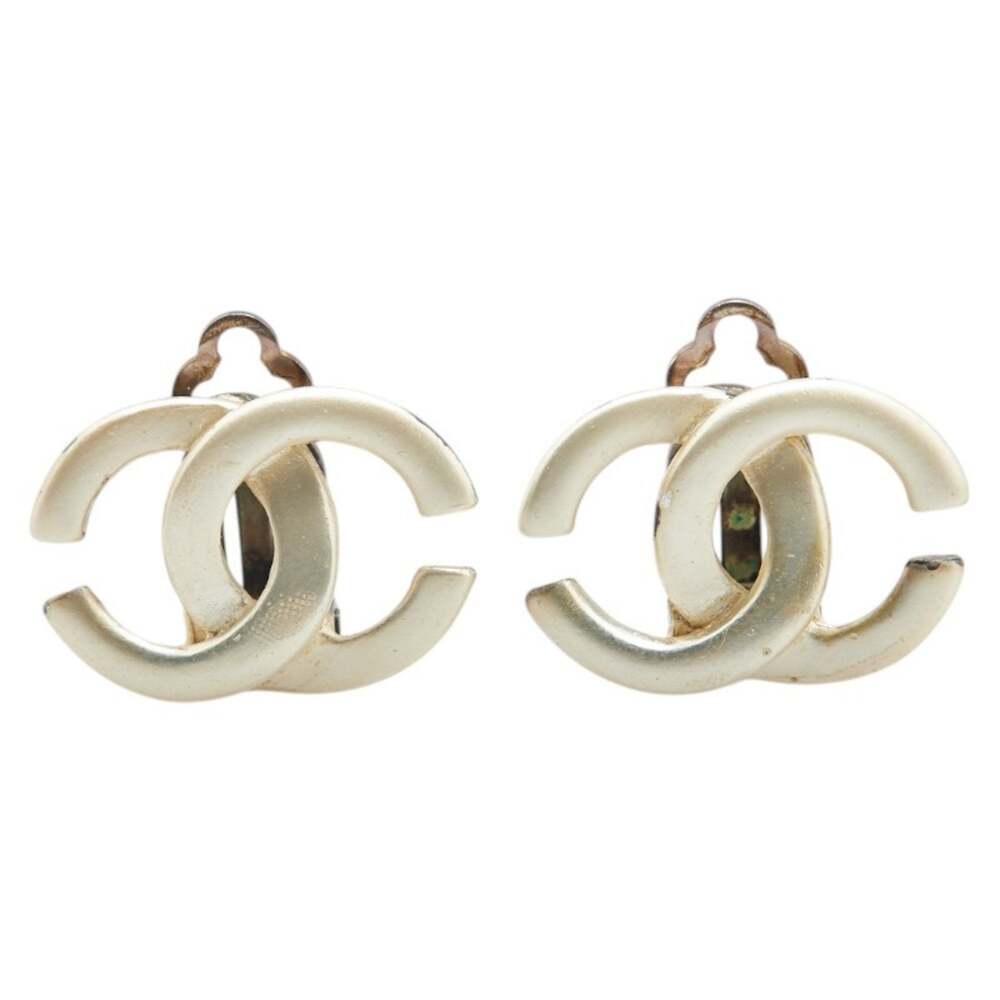 Chanel Cc Logo Clip-On Earrings Metal #209204C48B - Picture 1 of 6